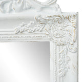NNEVL Free-Standing Mirror Baroque Style 160x40 cm White