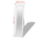 NNEVL Free-Standing Mirror Baroque Style 160x40 cm White