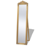 NNEVL Free-Standing Mirror Baroque Style 160x40 cm Gold