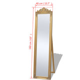 NNEVL Free-Standing Mirror Baroque Style 160x40 cm Gold