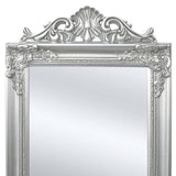 NNEVL Free-Standing Mirror Baroque Style 160x40 cm Silver