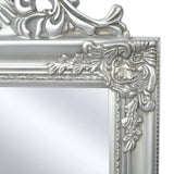 NNEVL Free-Standing Mirror Baroque Style 160x40 cm Silver