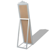 NNEVL Free-Standing Mirror Baroque Style 160x40 cm Silver