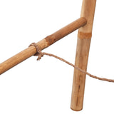 NNEVL Double Towel Ladder with 5 Rungs Bamboo 50x160 cm