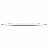 NNEVL Corner Shelf with Chrome Supports Glass Clear 45x45 cm