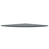 NNEVL Corner Shelf with Chrome Supports Glass Black 25x25 cm