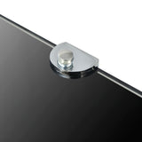 NNEVL Corner Shelf with Chrome Supports Glass Black 25x25 cm