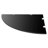 NNEVL Corner Shelf with Chrome Supports Glass Black 45x45 cm