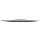 NNEVL Corner Shelf with Chrome Supports Glass Black 45x45 cm