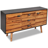 NNEVL Sideboard Solid Acacia Wood 115x35x70 cm