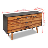 NNEVL Sideboard Solid Acacia Wood 115x35x70 cm
