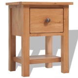 NNEVL Nightstand 36x30x47 cm Solid Oak Wood
