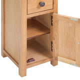 NNEVL Corner Cabinet 26x26x94 cm Solid Oak Wood