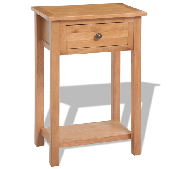 NNEVL Console Table 50x32x75 cm Solid Oak Wood