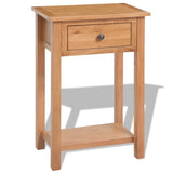 NNEVL Console Table 50x32x75 cm Solid Oak Wood