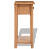 NNEVL Console Table 50x32x75 cm Solid Oak Wood