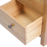 NNEVL Tallboy Chest of Drawers 45x32x115 cm Solid Oak Wood