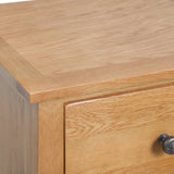 NNEVL Tallboy Chest of Drawers 45x32x115 cm Solid Oak Wood