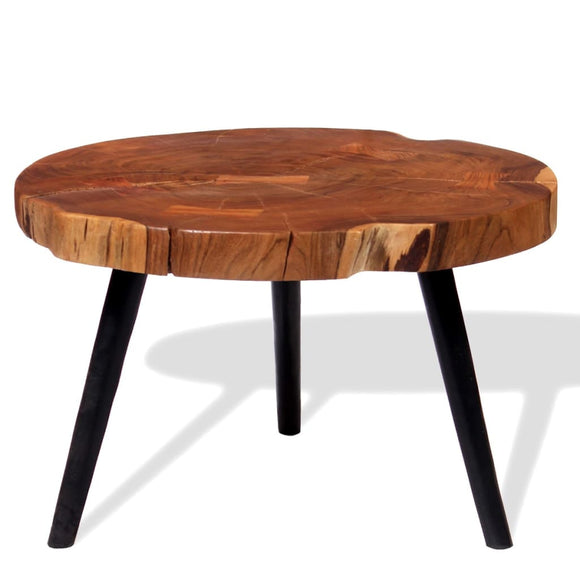 NNEVL Log Coffee Table Solid Acacia Wood (55-60)x40 cm