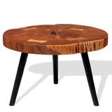 NNEVL Log Coffee Table Solid Acacia Wood (55-60)x40 cm