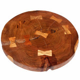 NNEVL Log Coffee Table Solid Acacia Wood (55-60)x40 cm
