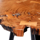 NNEVL Log Bar Table Solid Acacia Wood (55-60)x110 cm