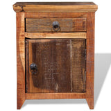 NNEVL Nightstand Solid Acacia Reclaimed Wood