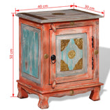 NNEVL Nightstand Solid Mango Wood Orange