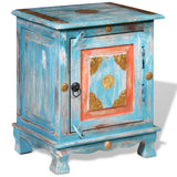NNEVL Nightstand Solid Mango Wood Blue