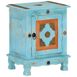 NNEVL Nightstand Solid Mango Wood Blue