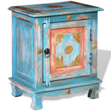 NNEVL Nightstand Solid Mango Wood Blue