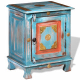 NNEVL Nightstand Solid Mango Wood Blue