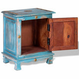 NNEVL Nightstand Solid Mango Wood Blue