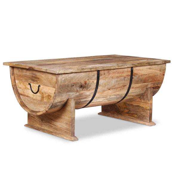NNEVL Coffee Table Solid Mango Wood 88x50x40 cm