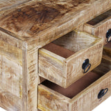 NNEVL Coffee Table Rough Mango Wood 70x70x40 cm
