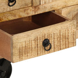 NNEVL Coffee Table Rough Mango Wood 70x70x40 cm