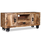 NNEVL TV Cabinet Rough Mango Wood 110x30x50 cm