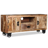 NNEVL TV Cabinet Rough Mango Wood 110x30x50 cm