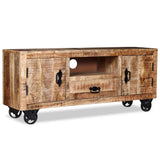 NNEVL TV Cabinet Rough Mango Wood 110x30x50 cm