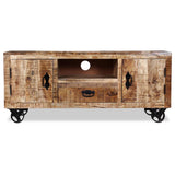 NNEVL TV Cabinet Rough Mango Wood 110x30x50 cm