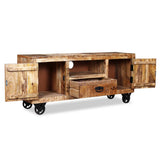 NNEVL TV Cabinet Rough Mango Wood 110x30x50 cm