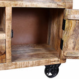 NNEVL TV Cabinet Rough Mango Wood 110x30x50 cm