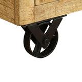 NNEVL Sideboard with 3 Drawers Rough Mango Wood