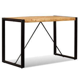 NNEVL Dining Table Solid Rough Mango Wood 120 cm