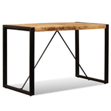 NNEVL Dining Table Solid Rough Mango Wood 120 cm