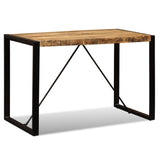 NNEVL Dining Table Solid Rough Mango Wood 120 cm
