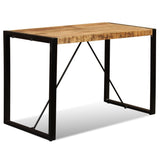 NNEVL Dining Table Solid Rough Mango Wood 120 cm