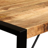 NNEVL Dining Table Solid Rough Mango Wood 120 cm