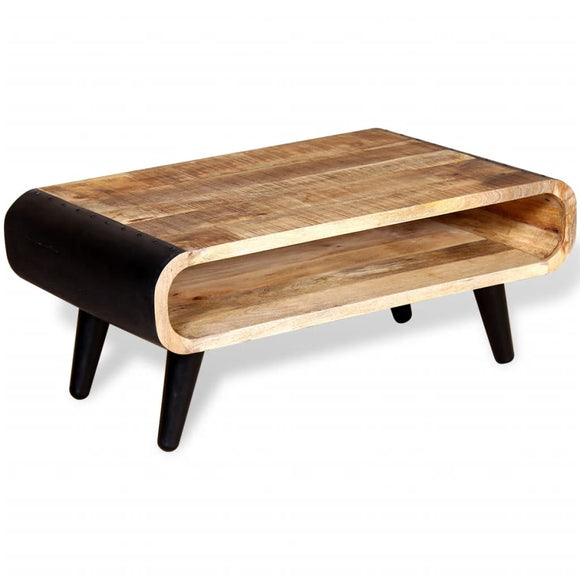 NNEVL Coffee Table Rough Mango Wood 90x55x39 cm