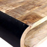 NNEVL Coffee Table Rough Mango Wood 90x55x39 cm